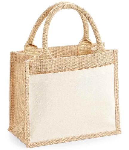W Mill Pocket Jute Gift Bag - Natural - ONE
